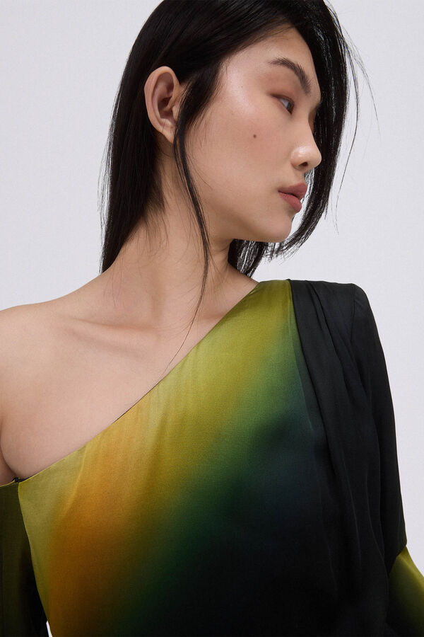 Pedro del Hierro Vestido estampado largo Verde