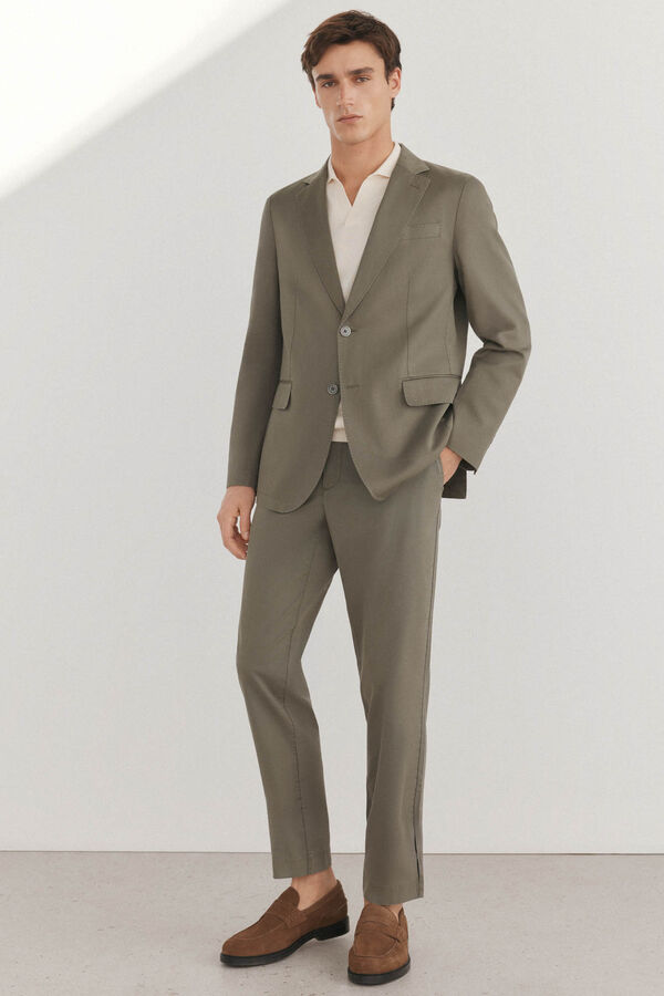 Pedro del Hierro Americana algod&oacute;n y lino Verde