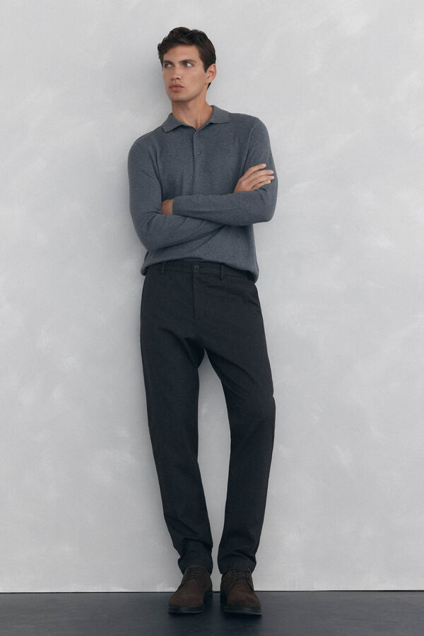 Pedro del Hierro Jersey cuello polo Gris