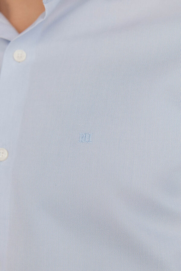 Pedro del Hierro Camisa social lisa que n&atilde;o pode ser passada a ferro + resistente a manchas Azul