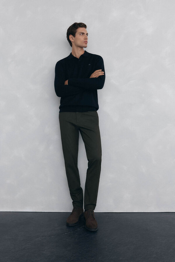 Pedro del Hierro Cal&ccedil;a cal&ccedil;as chino com estampa slim fit Verde