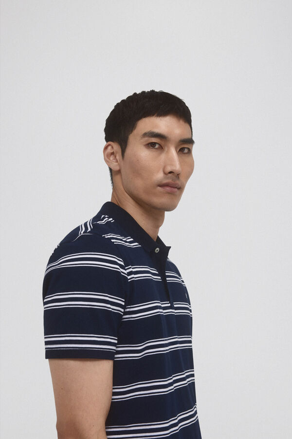 Pedro del Hierro Polo &agrave;s riscas Azul