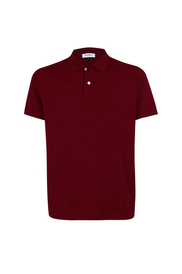 Pedro del Hierro Polo b&aacute;sico piqu&eacute; Bordeaux