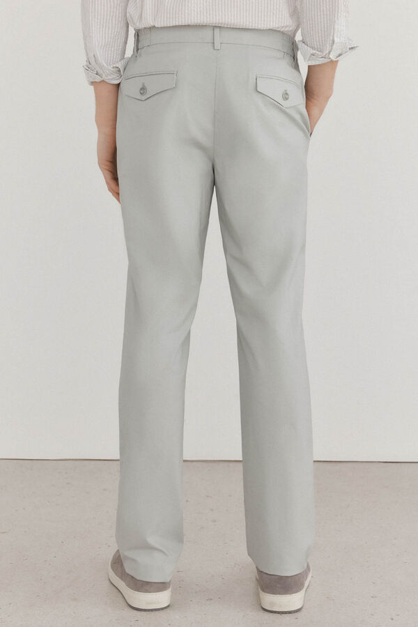 Pedro del Hierro Calça calças chino leve de borracha Verde