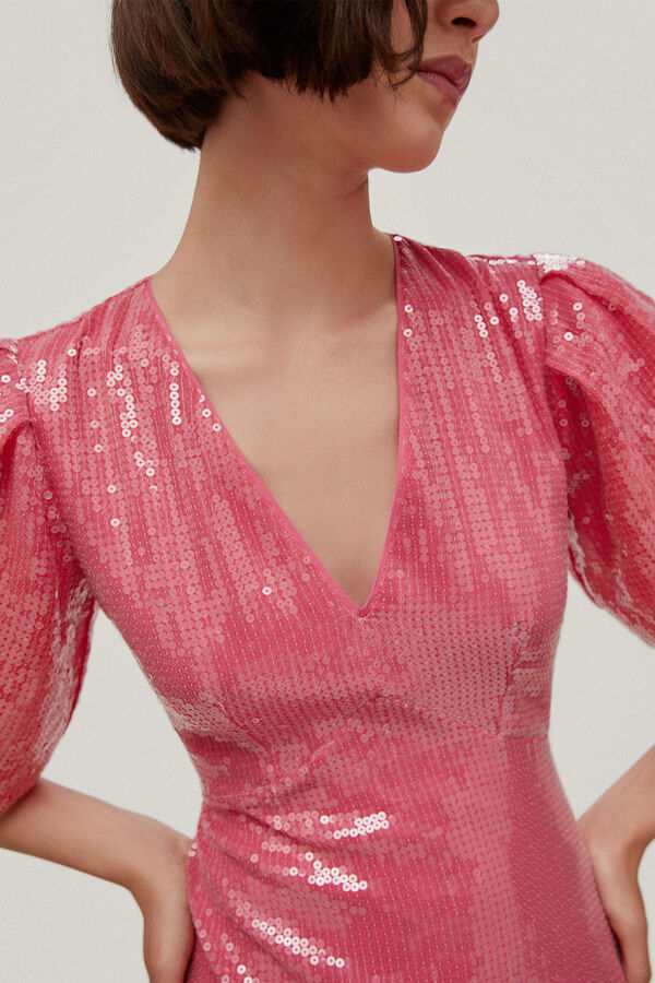 TFP by Tamara Falc&oacute; ANNA. VESTIDO LENTEJUELAS TIE DYE. Rosa