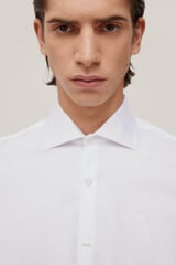Pedro del Hierro Camisa vestir twill liso non iron + antimanchas Branco