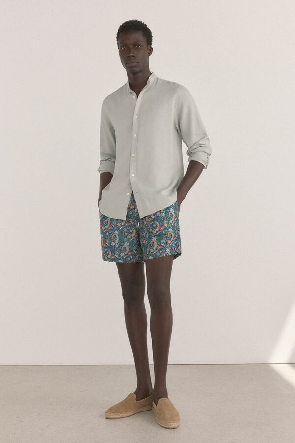 Pedro del Hierro Ba&ntilde;ador estampado floral grande Verde