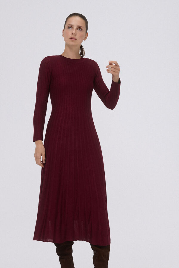 Pedro del Hierro Vestido de punto canal&eacute; Morado