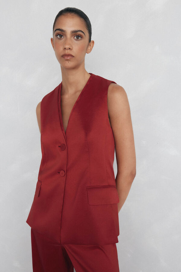 Pedro del Hierro Chaleco rojo Rojo
