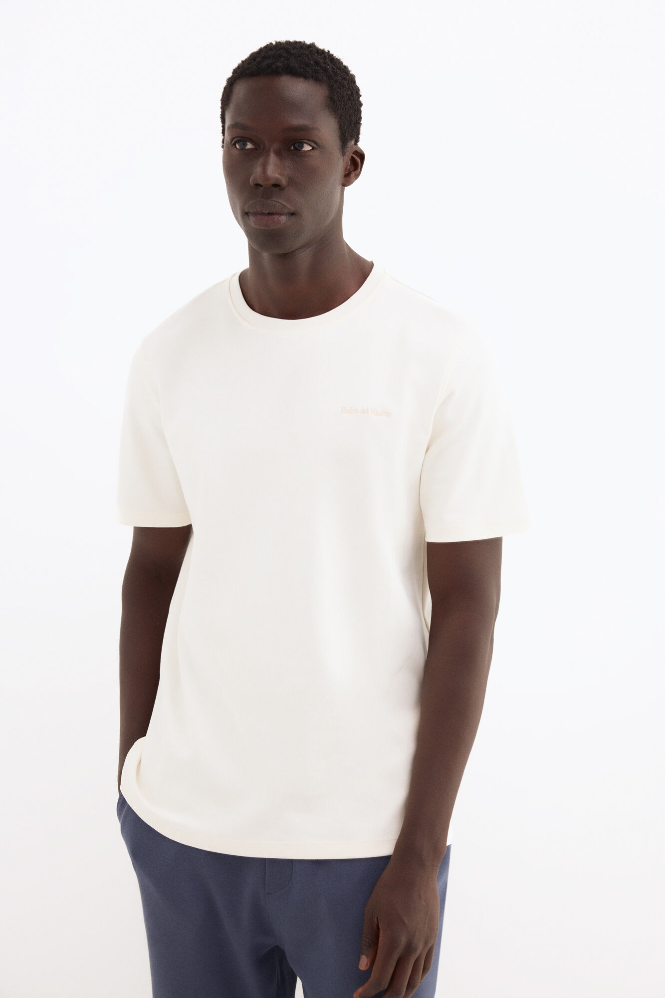 Pedro del Hierro T-shirt de manga curta em algod&atilde;o espanhol