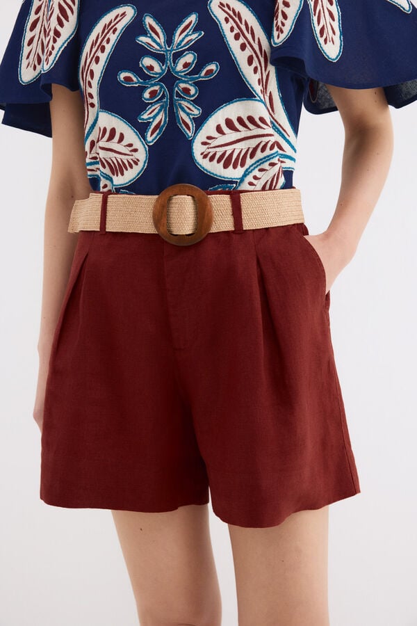 Pedro del Hierro Bermuda cl&aacute;ssica Bordeaux