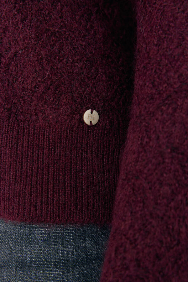 Pedro del Hierro Su&eacute;ter oversized de fantasia Bordeaux