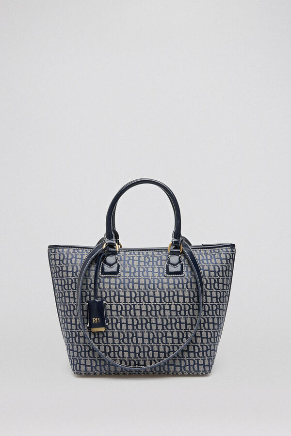 Pedro del Hierro Bolsa tote mini com logo Azul