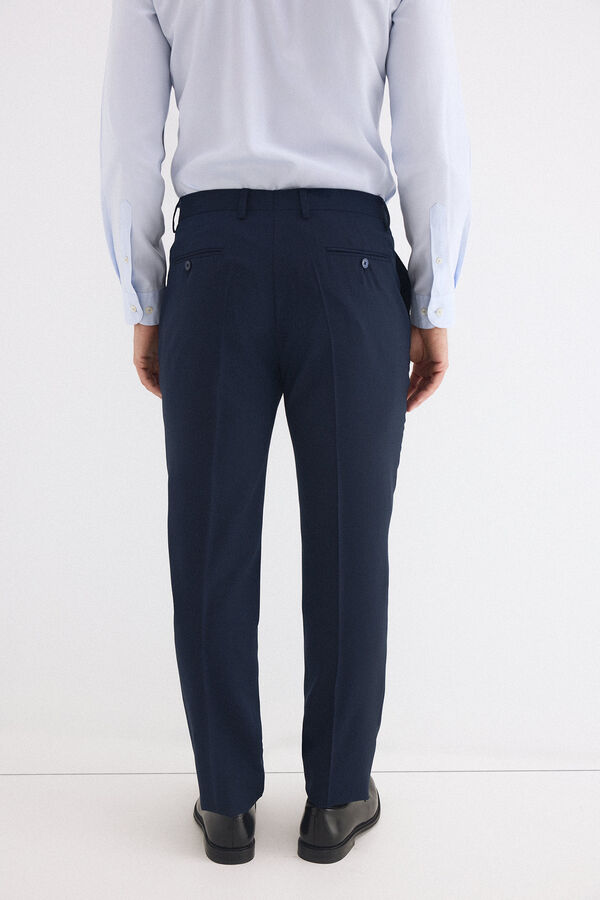 Pedro del Hierro Cal&ccedil;as slim bi-stretch em canvas Azul