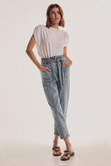 Pedro del Hierro Pantal&oacute;n vaquero paperbag TENCEL&reg; Azul
