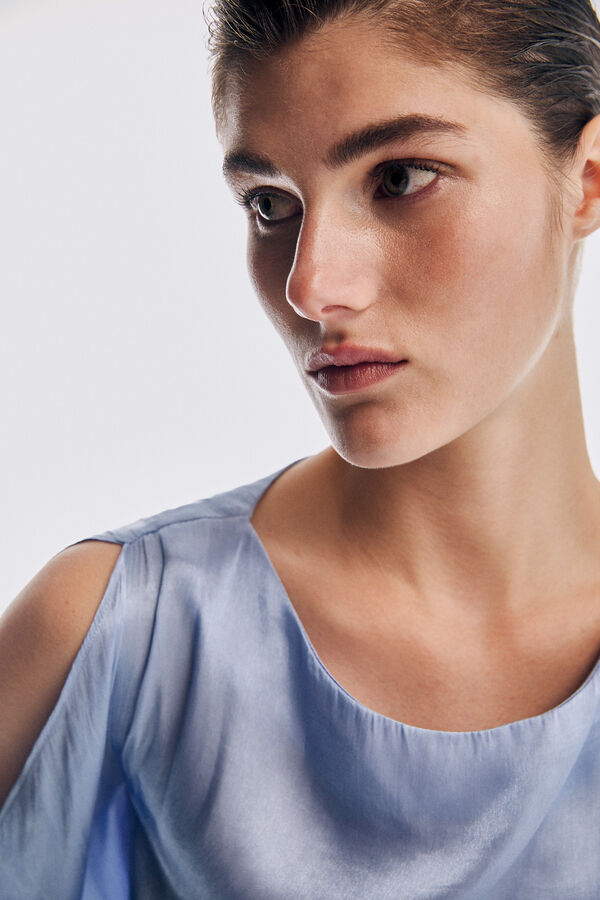 Pedro del Hierro Top escote caja Azul