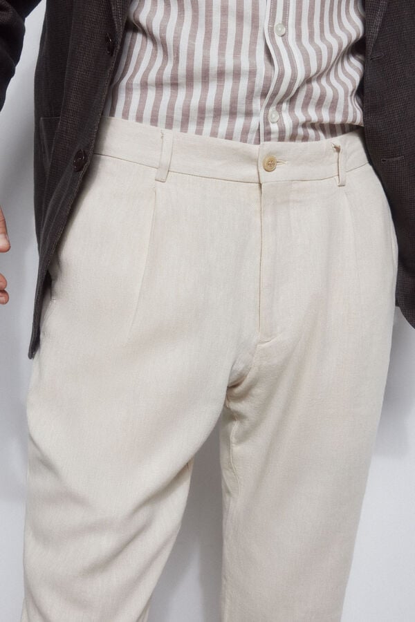 Pedro del Hierro Cal&ccedil;as chino regular fit Beige