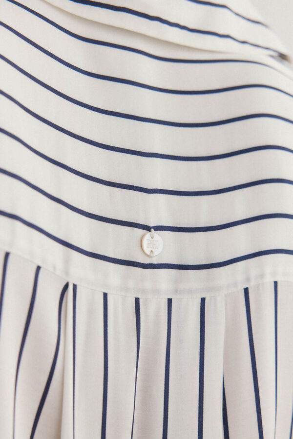 Pedro del Hierro Camisa satinada fluida Azul