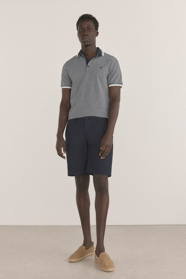 Pedro del Hierro Shorts cal&ccedil;as chino com estampa regular Azul