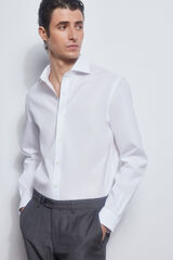Pedro del Hierro camisa formal lisa non iron + antimanchas Branco