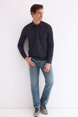 Pedro del Hierro Polo manga comprida Azul