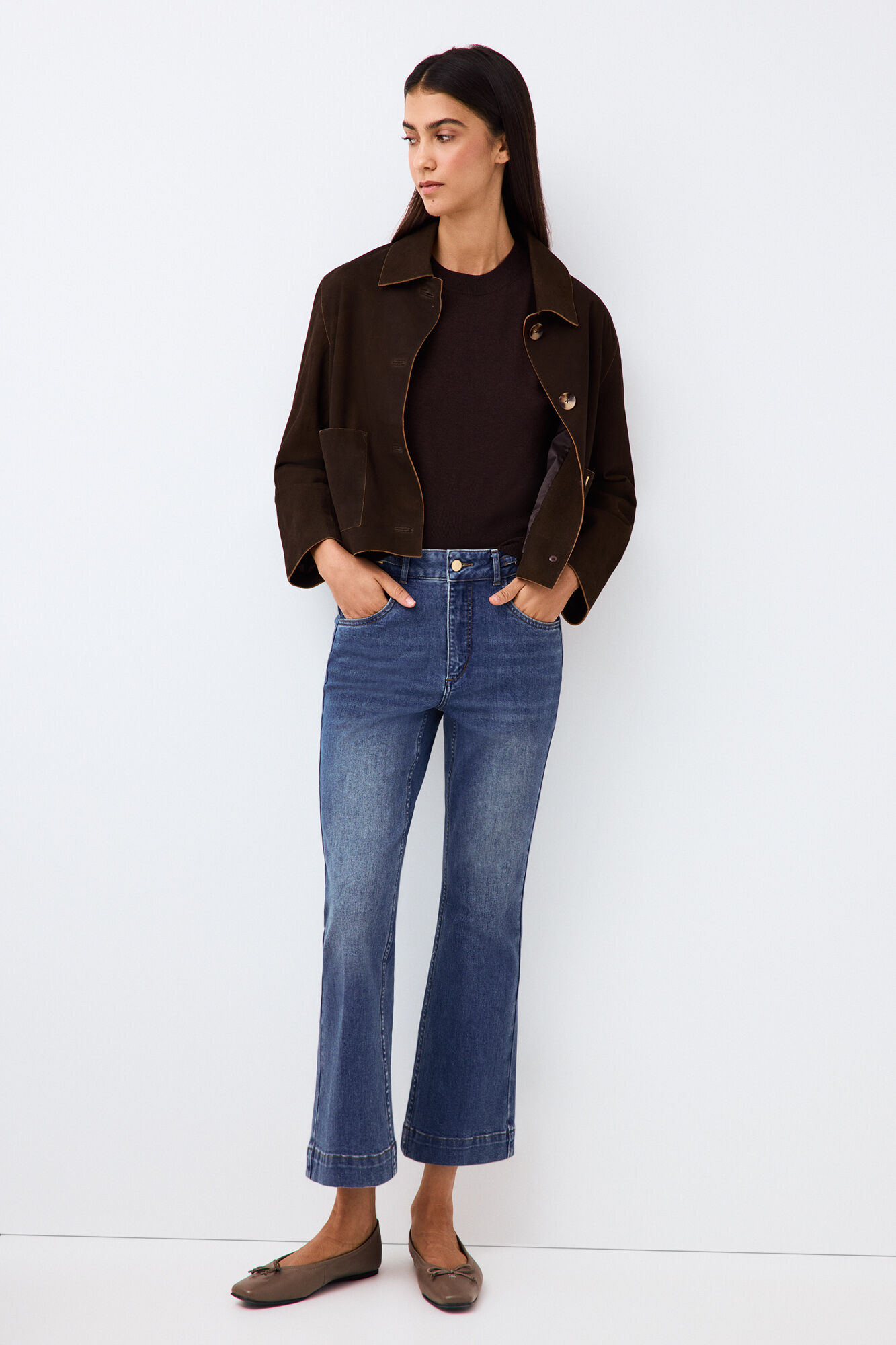 Pedro del Hierro Jeans flare cropped