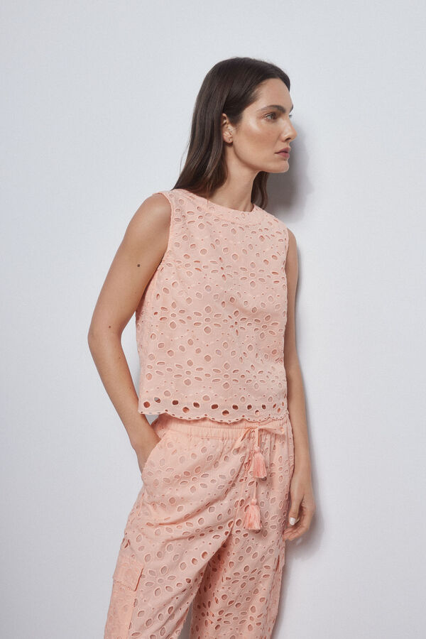 Pedro del Hierro Top crop sin mangas Rosa