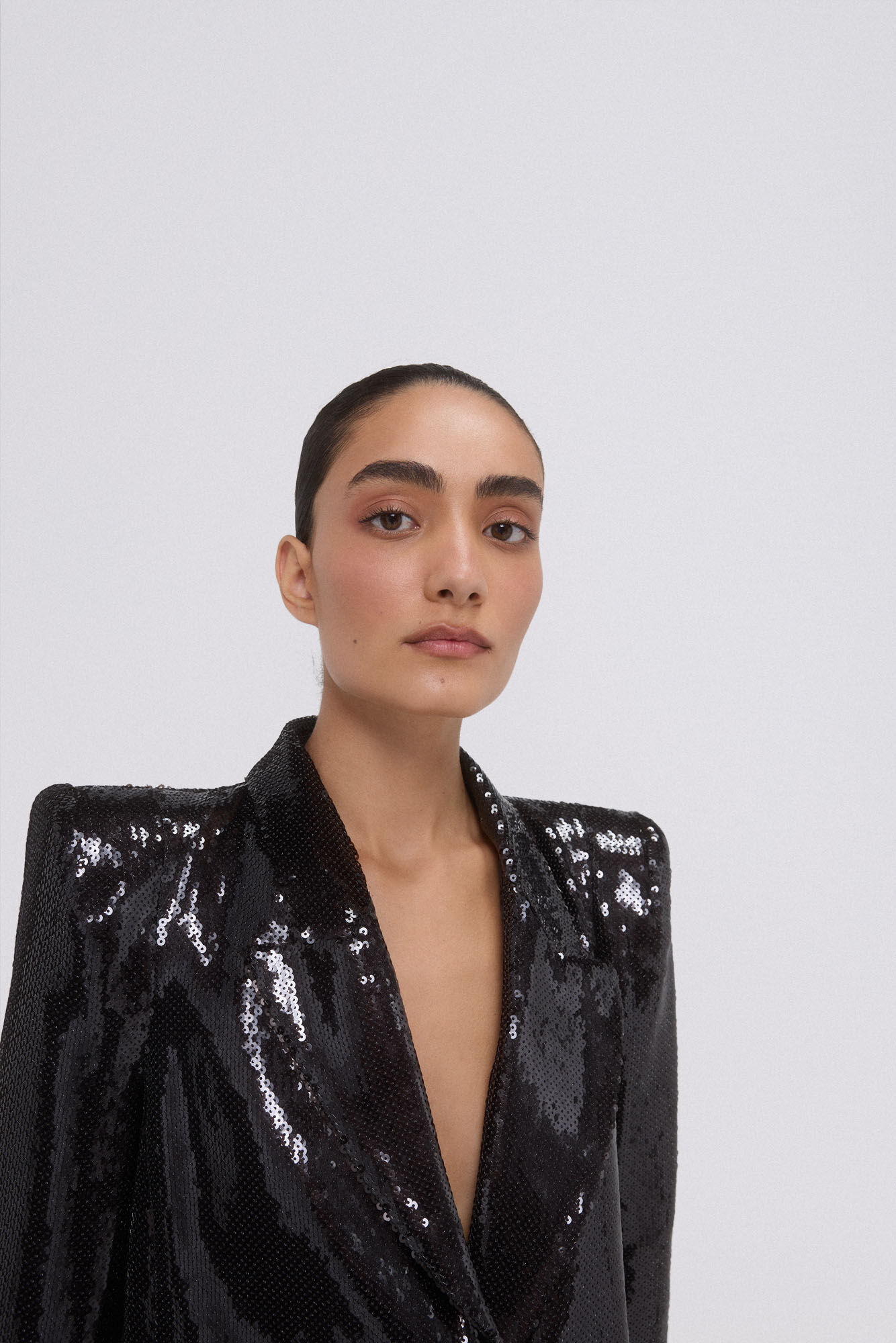 Pedro del Hierro Blazer curto de lantejoulas