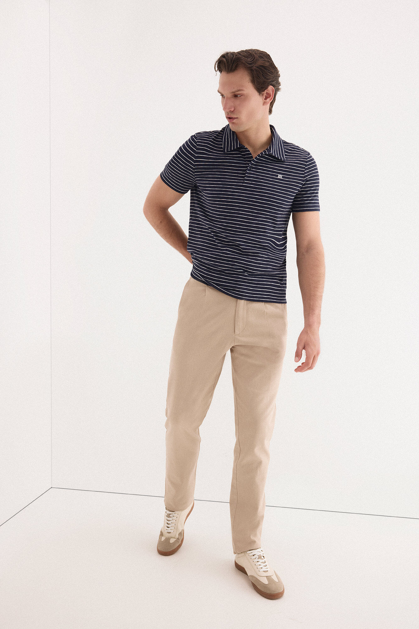 Pedro del Hierro Cal&ccedil;as chino com cord&otilde;es em algod&atilde;o e linho