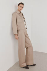 Pedro del Hierro Pantal&oacute;n recto arena Beige