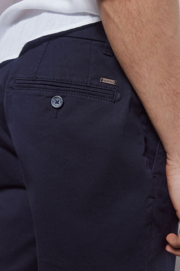 Pedro del Hierro Cal&ccedil;as bermuda chino premium flex  Azul