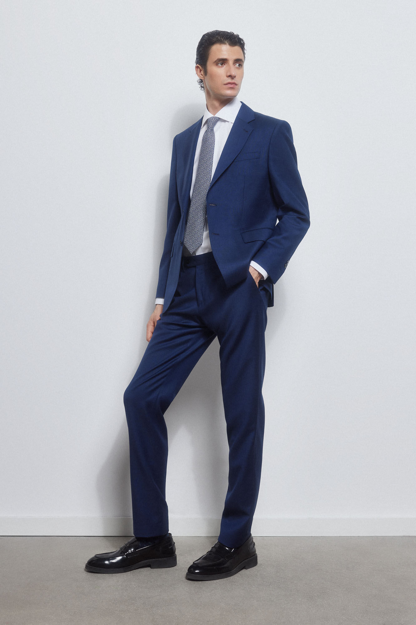 Pedro del Hierro Cal&ccedil;as azuis bi-stretch slim