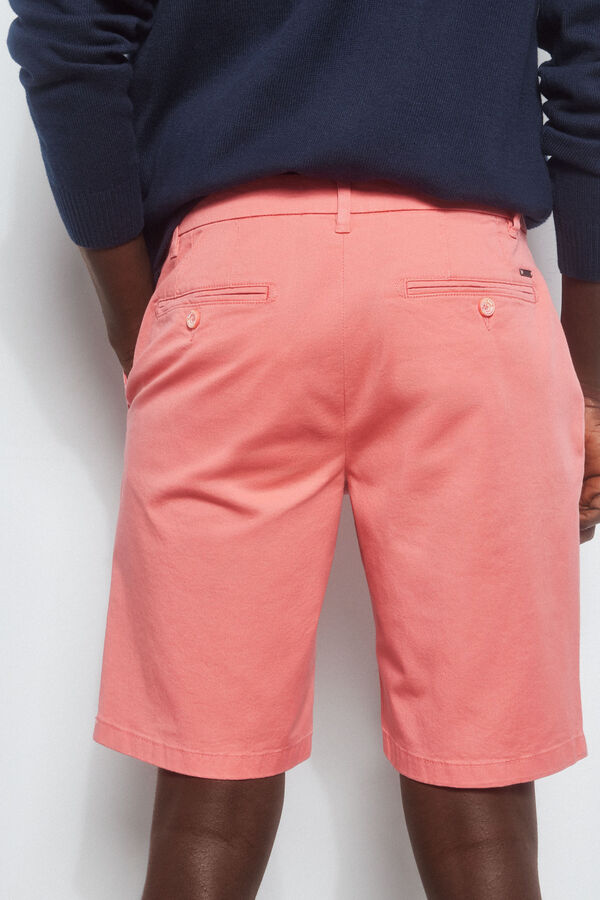 Pedro del Hierro Calças bermuda chino premium flex  Vermelho