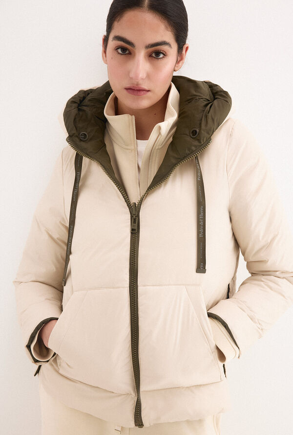 Pedro del Hierro Parka revers&iacute;vel com capuz Verde