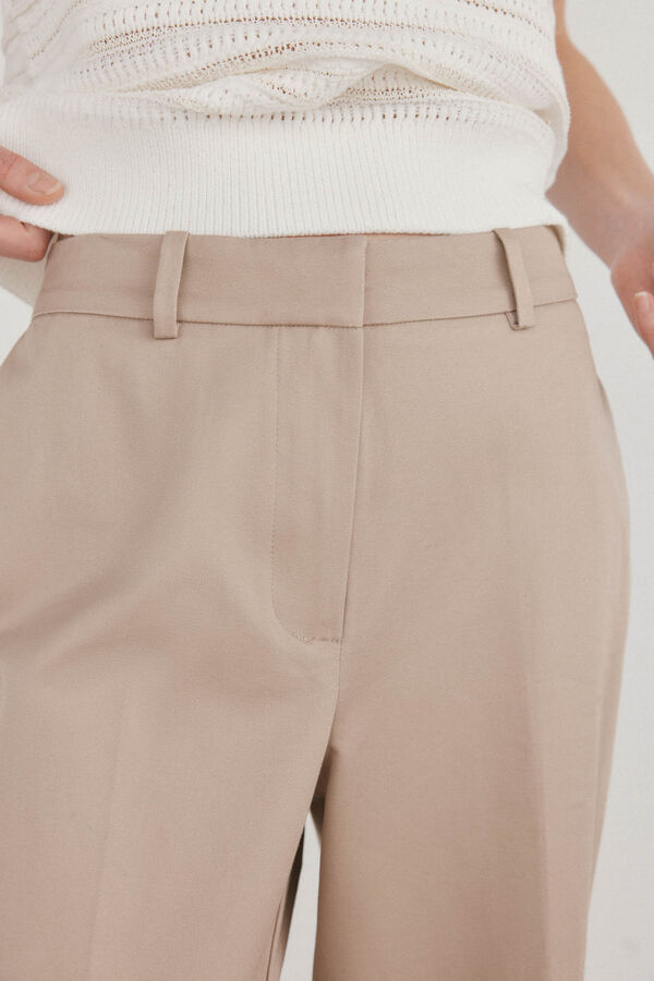 Pedro del Hierro Pantal&oacute;n recto arena Beige
