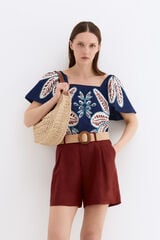 Pedro del Hierro Bermuda cl&aacute;ssica Bordeaux