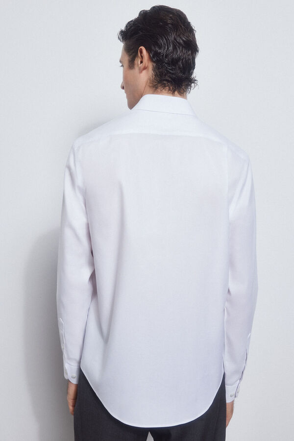Pedro del Hierro camisa formal lisa non iron + antimanchas Branco