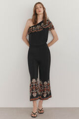 Pedro del Hierro Top asim&eacute;trico estampado Naranja