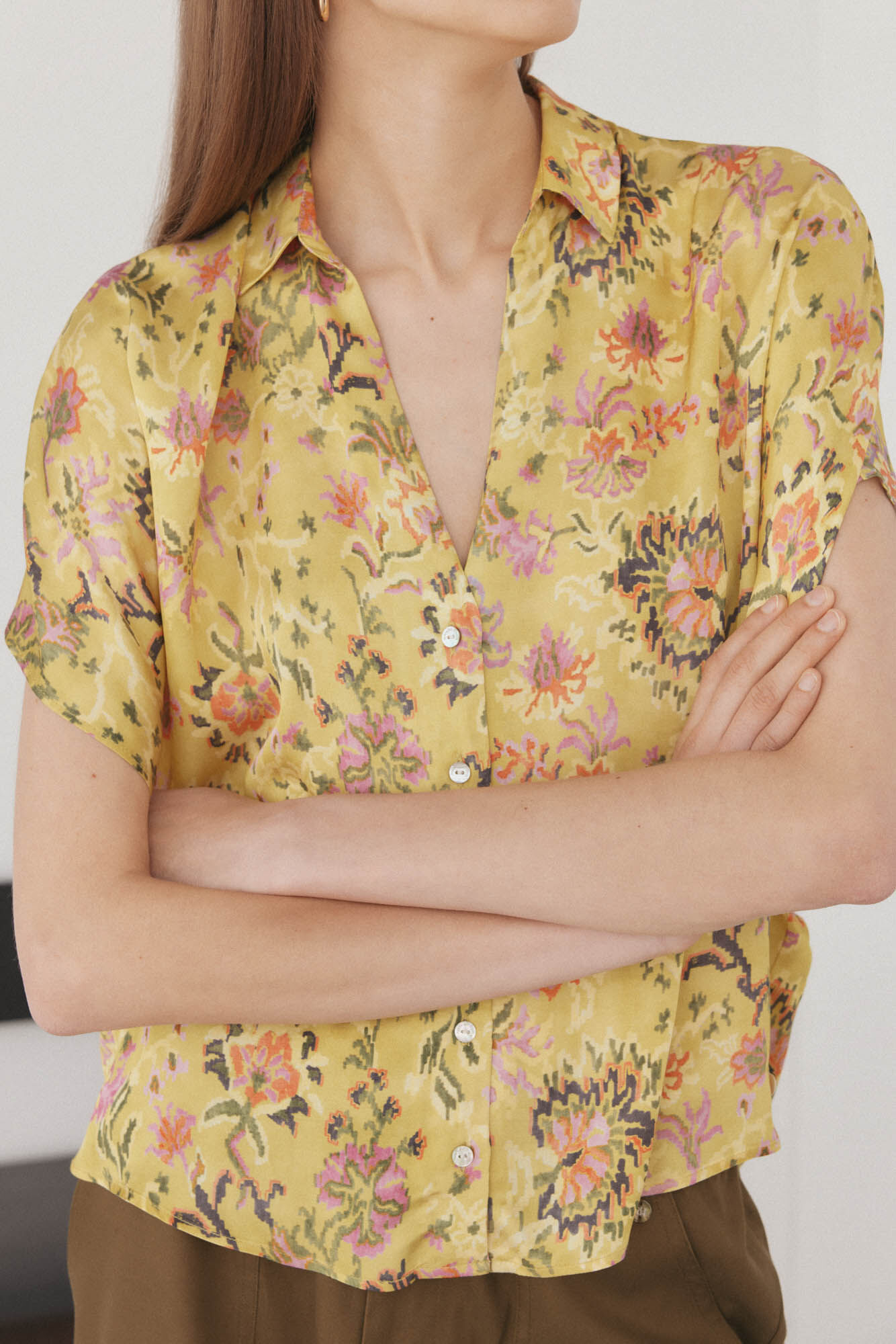 Pedro del Hierro Camisa fluida estampada