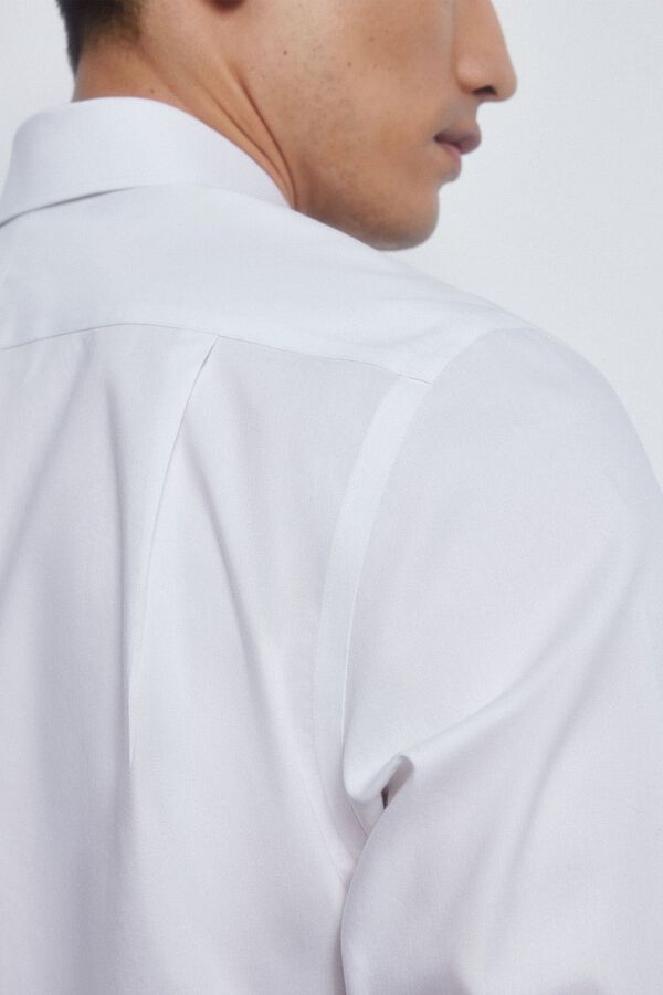 Pedro del Hierro camisa gémeos lisa non iron + antimanchas Branco