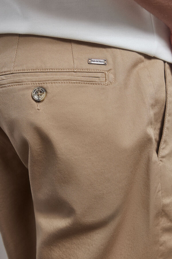 Pedro del Hierro Cal&ccedil;as bermuda chino premium flex  Beige