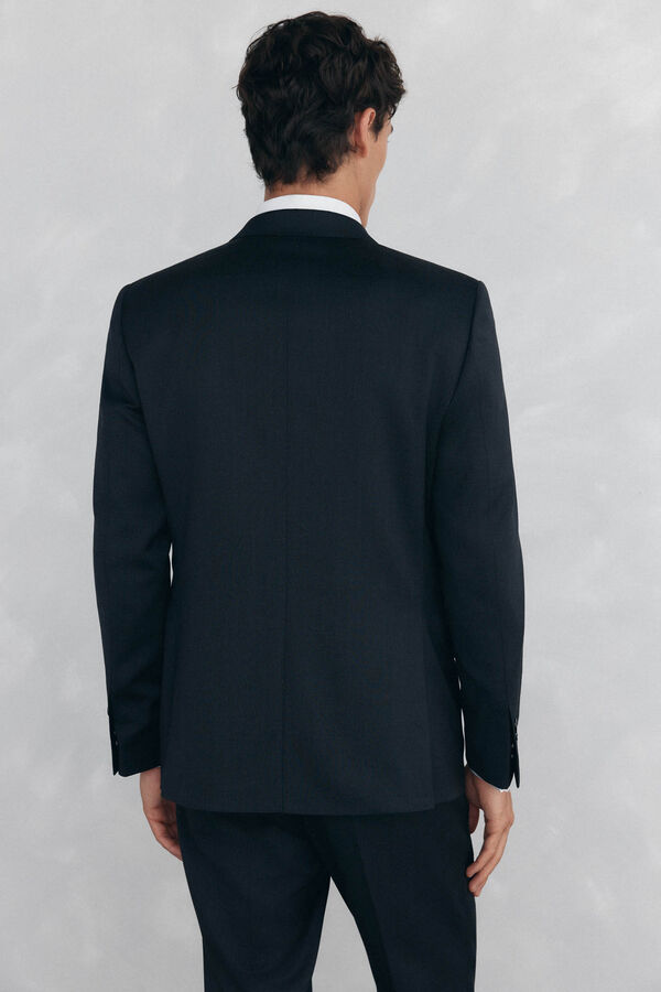 Pedro del Hierro Blazer bi-el&aacute;stico liso e sob medida Cizento
