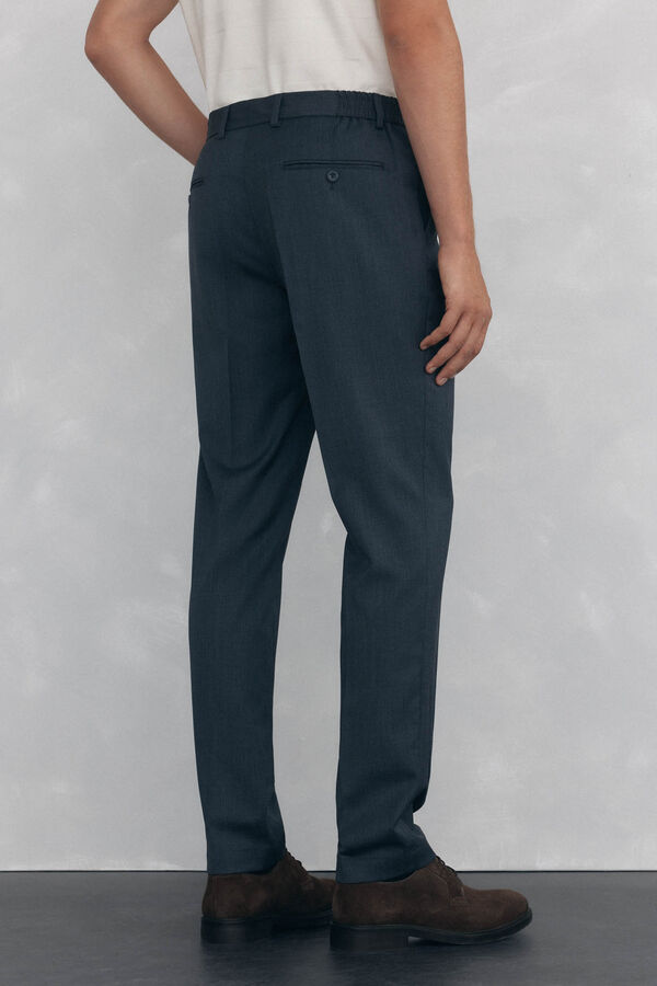 Pedro del Hierro Pantal&oacute;n chino pinzas tapered fit Gris