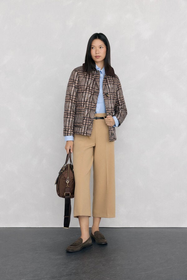 Pedro del Hierro Ultralight corto estampado Marr&oacute;n