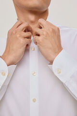 Pedro del Hierro Camisa vestir non iron y antimanchas lisa classic fit Branco