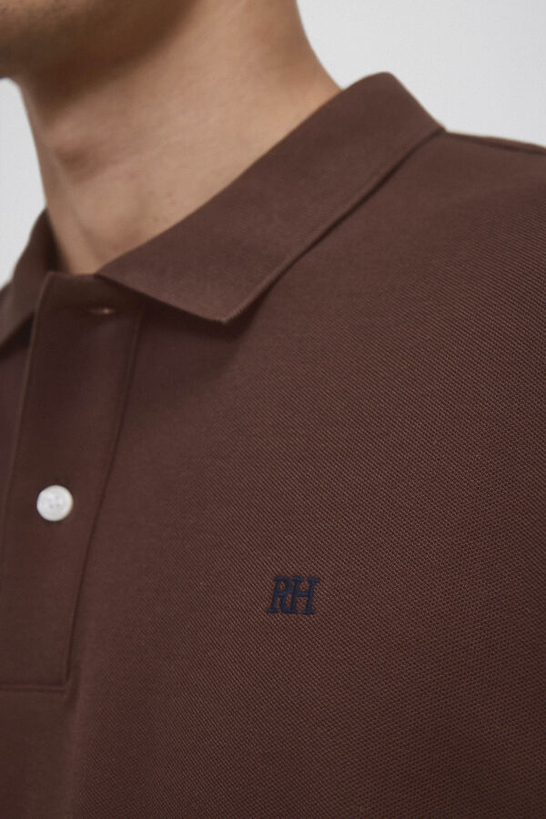 Pedro del Hierro Polo b&aacute;sico piqu&eacute; Marr&oacute;n