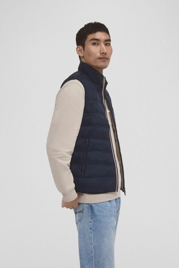 Pedro del Hierro Colete ultraleve imperme&aacute;vel Azul