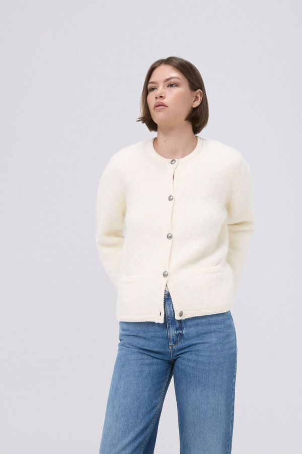 TFP by Tamara Falc&oacute; Chaqueta de punto boucle Beige