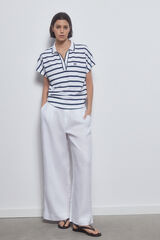 Pedro del Hierro Polo rayas manga corta Azul