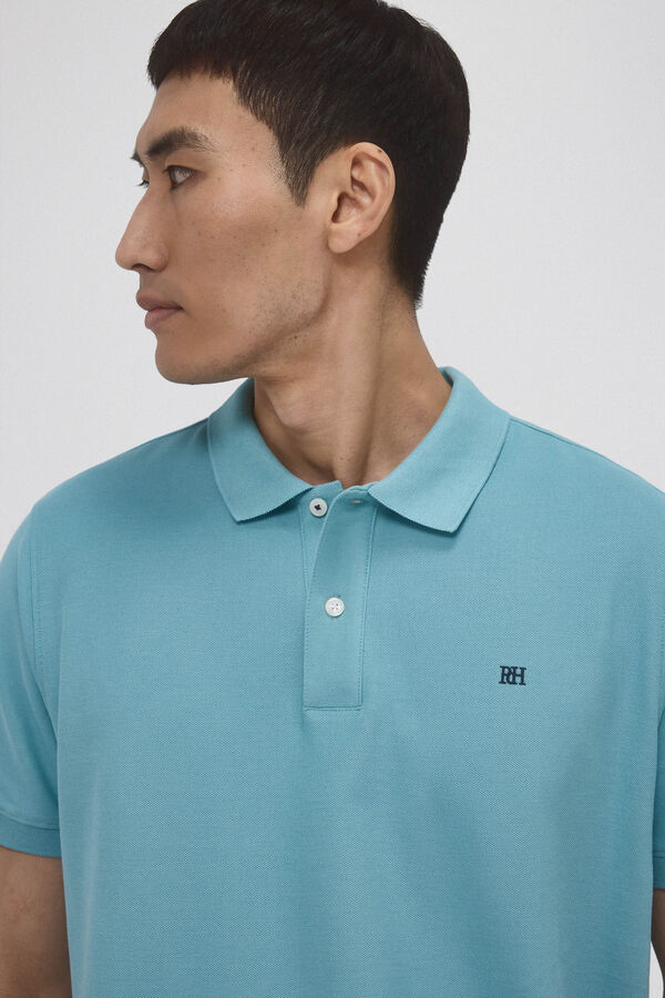 Pedro del Hierro Polo b&aacute;sico piqu&eacute; Turquesa